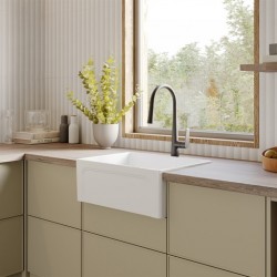 Νεροχύτης Πορσελάνης Υποκαθήμενος και Επικαθήμενος ES 061 Creavit Esse 61X46x25,5 cm Λευκός Γυαλιστερός 